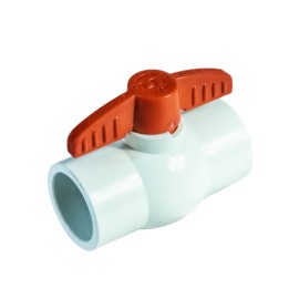 VALVULA ESFERICA EN PVC DE 1 1/2'' CEMENTAR PARA RIEGO Y QUIMICOS T.PESADO